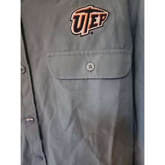 UTEP Miners Shirt Embroidery Long Sleeve Mens Medium New A106 Excellent - Picture 2 of 7